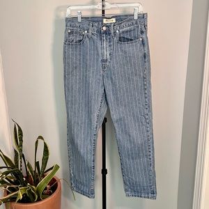 Madewell The Perfect Vintage Jean in Pinstripe